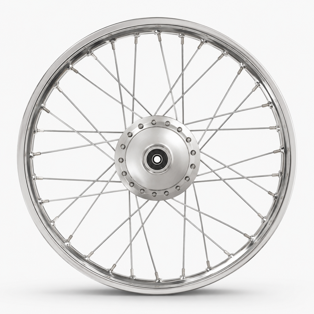 WHEEL RIM 2.25 X 17 SIZE 1.2 X 17 WITH DRUM &amp; SPOKES CDI70 FRONT OEM QUALITY (BOX PACK) 2003