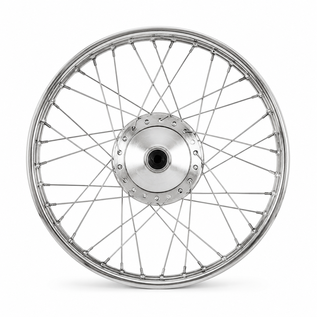 WHEEL RIM 2.25 X 17 SIZE 1.2 X 17 WITH DRUM &amp; SPOKES CDI70 FRONT BIG HOLE OEM QUALITY (BOX PACK) 2003