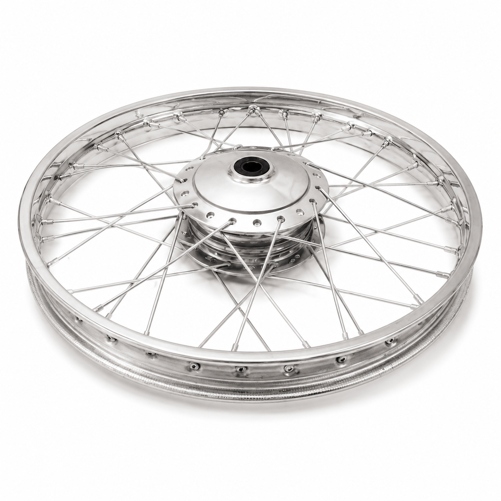 WHEEL RIM 2.25 X 17 SIZE 1.2 X 17 WITH DRUM &amp; SPOKES CDI70 FRONT BIG HOLE OEM QUALITY (BOX PACK) 2003