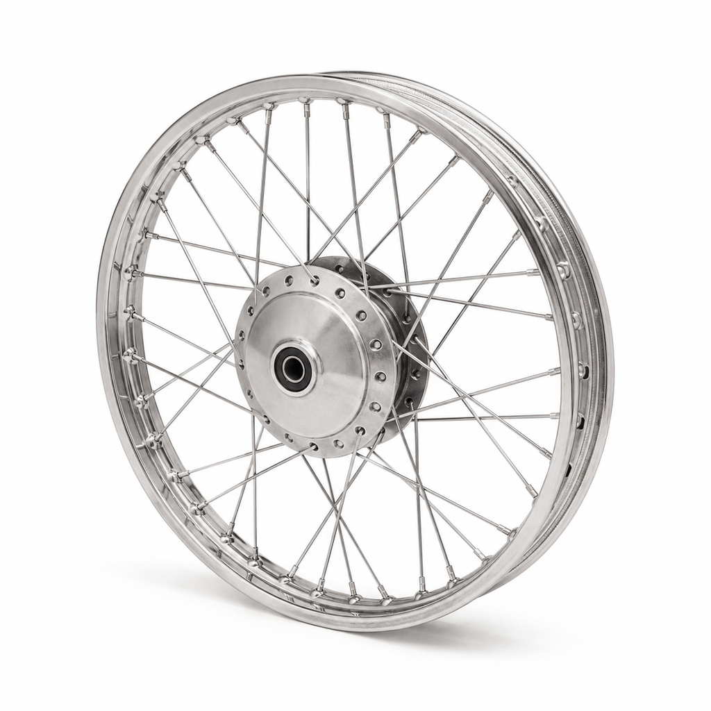 WHEEL RIM 2.25 X 17 SIZE 1.2 X 17 WITH DRUM &amp; SPOKES CDI70 FRONT BIG HOLE OEM QUALITY (BOX PACK) 2003