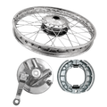 WHEEL RIM COMPLETE WITH PANEL PLATE &amp; BRAKE SHOE CDI70 FRONT OEM QUALITY (BOX PACK) 2003