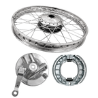 WHEEL RIM COMPLETE WITH PANEL PLATE &amp; BRAKE SHOE CDI70 FRONT OEM QUALITY (BOX PACK) 2003
