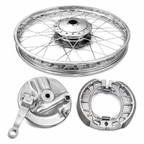 WHEEL RIM COMPLETE WITH PANEL PLATE &amp; BRAKE SHOE CDI70 FRONT OEM QUALITY (BOX PACK) 2003