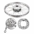 WHEEL RIM COMPLETE WITH PANEL PLATE &amp; BRAKE SHOE CDI70 FRONT OEM QUALITY (BOX PACK) 2003