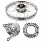 WHEEL RIM COMPLETE WITH PANEL PLATE &amp; BRAKE SHOE CDI70 REAR OEM QUALITY (BOX PACK) 2003