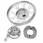 WHEEL RIM COMPLETE WITH PANEL PLATE &amp; BRAKE SHOE CDI70 FRONT BIG HOLE OEM QUALITY (BOX PACK) 2003