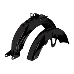 CDI70 EUROII BLACK MUDGUARD SET OEM QUALITY 2013