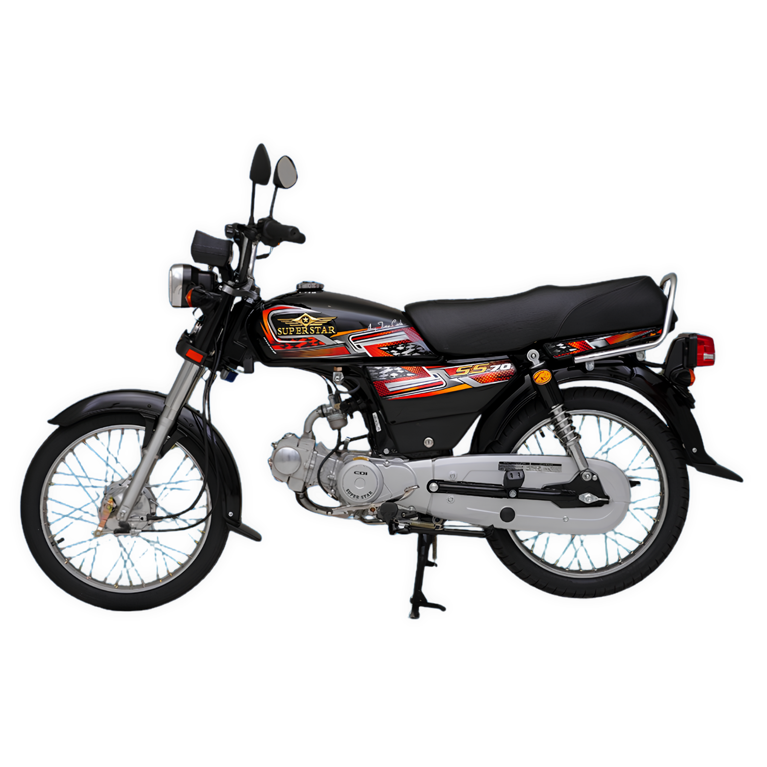 Super Star 70cc 4 stroke air cooled engine motorcycle