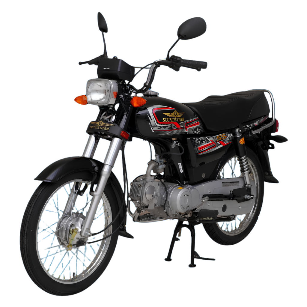 Super Star 70cc fuel efficient bike side view