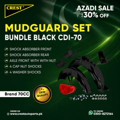 Mudguard Set Bundle Black CDI-70
