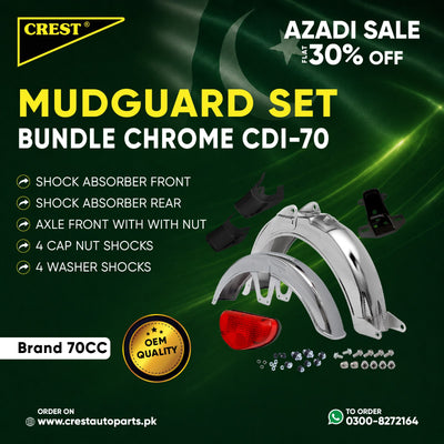 Mudguard Set Bundle Chrome CDI-70