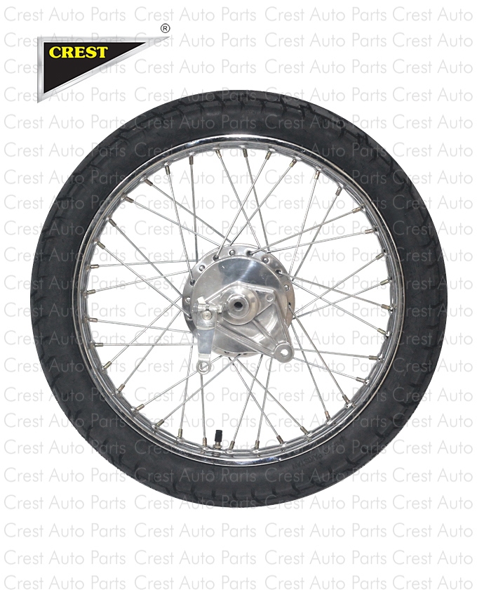 WHEEL COMPLETE WITH RIM, DRUM, PANEL, PLATE, NIPPLE, SPOKES, TYRE & TUBE CDI70 REAR OEM QUALITY (BOX PACK) 2003 ONWARDS