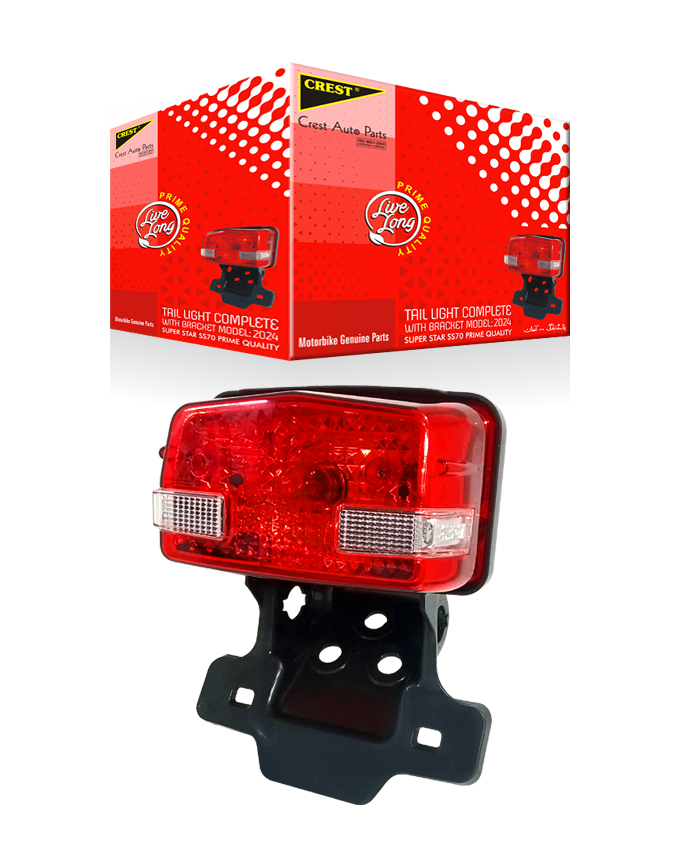 TAIL LIGHT COMPLETE WITH BRACKET SUPER STAR MODEL: 2024 PRIME QUALITY (BOX PACK)